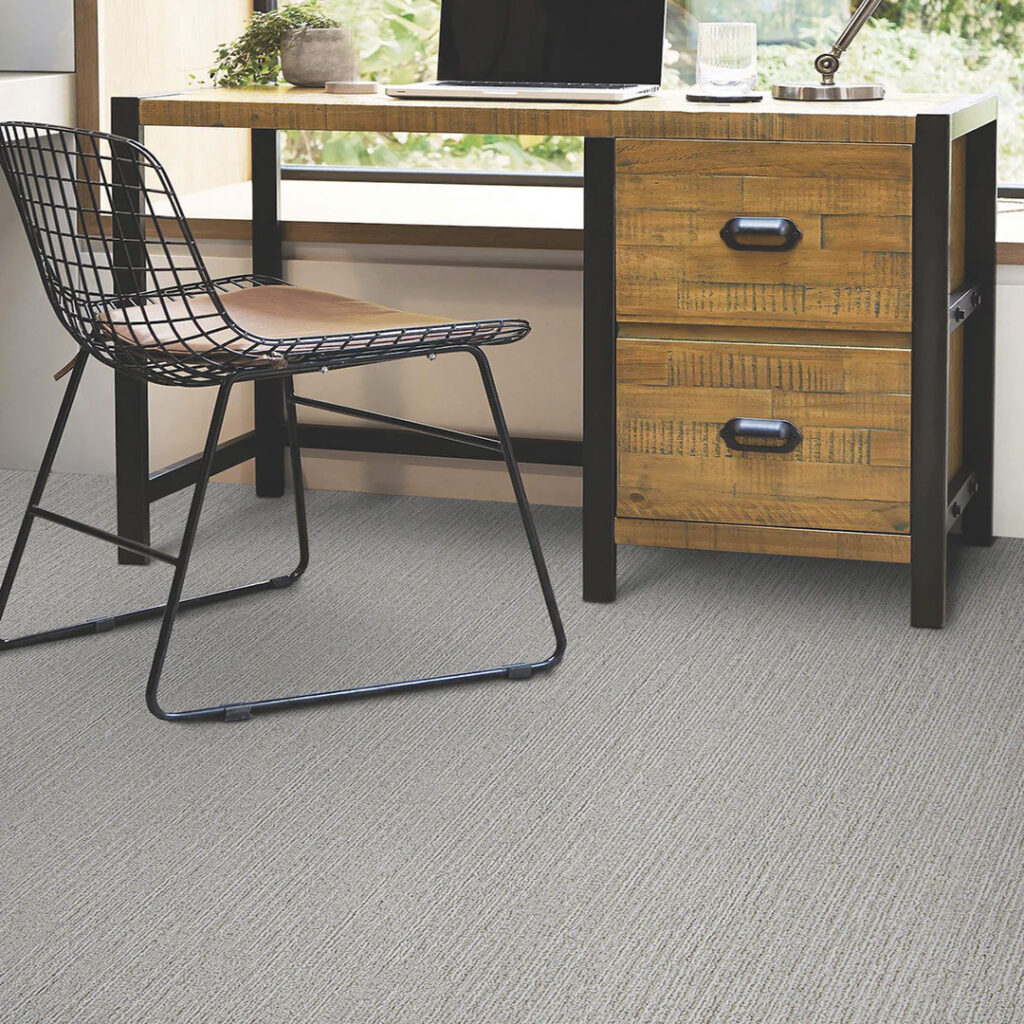 large area rug in home office | Classic Flooring Center