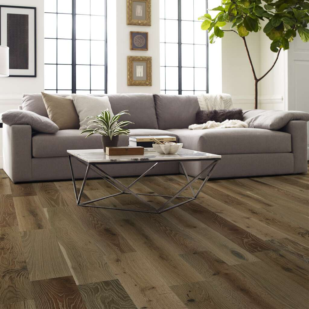 hardwood flooring in living room 