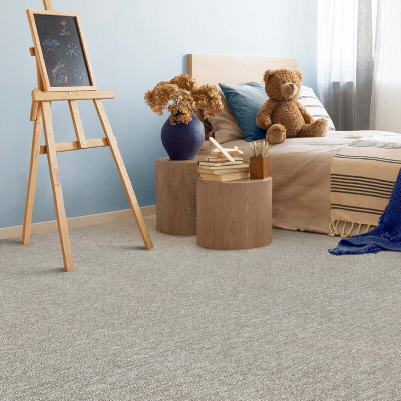 textured carpet in a bedroom