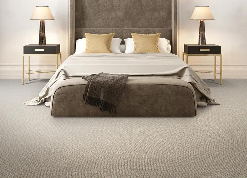 carpet in luxurious master bedroom 