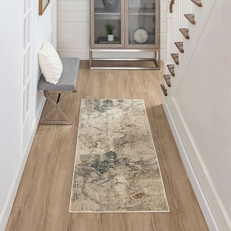 run in a hallway with luxury vinyl flooring 