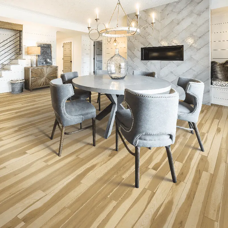 luxury vinyl plank flooring in dining area 