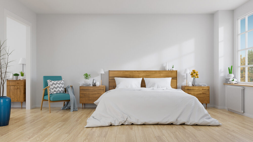 hardwood in bedroom 