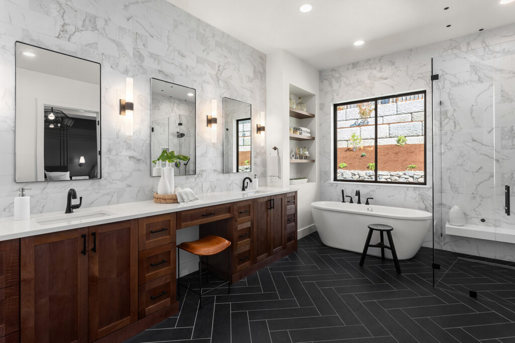 tile in bathroom