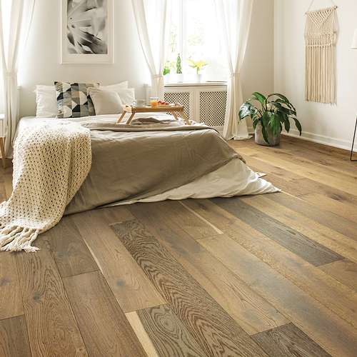 hardwood flooring in bedroom 