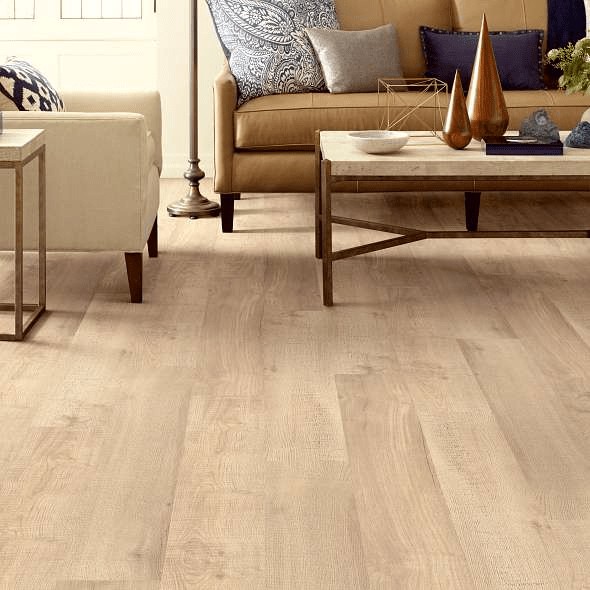 luxury vinyl plank flooring in living room 